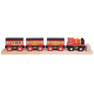 Bigjigs Rail Fernverkehrszug + 3 Schienen