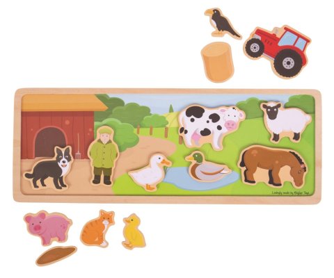 Puzzle magnétique ferme Bigjigs Toys
