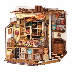 RoboTime 3D lesena sestavljanka Miniatura hiške Henryjeva čokoladnica