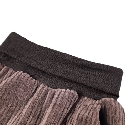 Kalhoty manšestr lem - hnědá