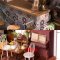 RoboTime 3D Holzpuzzle Miniatur Puppenhaus Café