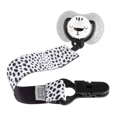 LOVI Schnullerband mit Clip Salt & Pepper