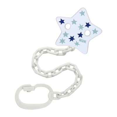 NUK Schnullerkette mit Clip blau