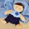 Doudou Jolijou Punčka 18 cm modra