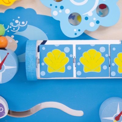 Bigjigs Baby Placa Motora de Madeira Mar
