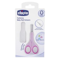 CHICCO Schere mit runder Spitze rosa