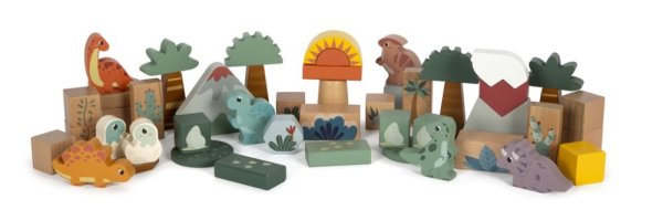 small foot Drvene kocke Dino