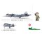 Sluban Model Bricks M38-B0986 Avion de chasse à réaction Su-57 2 en 1