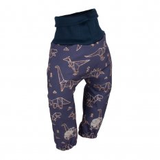 Monkey Mum® Adjustable Softshell Baby Pants with Membrane - Dinosaur Constellation