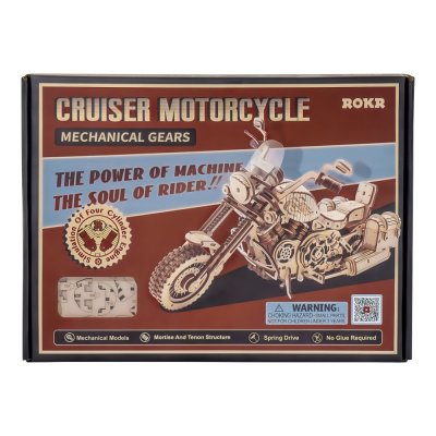 RoboTime 3D fa mechanikus modell motorkerékpár Cruiser
