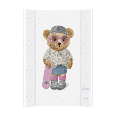 CEBA BABY Wickelauflage 2-seitig mit fester Platte (50x70) Comfort Fluffy Puffy Lea