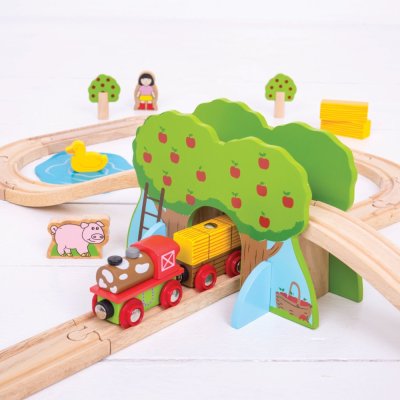 Bigjigs Rail Tren de madera - Granja