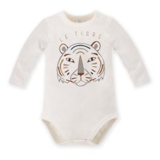 PINOKIO Body z długim rękawem Le Tigre ecru tygrys rozm. 62