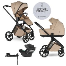 Poussette combinée EASYWALKER Zoey Almond Taupe + CYBEX Aton B2 i-Size + base