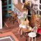 RoboTime 3D Holzpuzzle Miniatur Puppenhaus Café