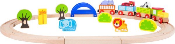 small foot Wooden Train Set My Zoo