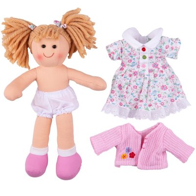 Bigjigs Toys Lalka szmaciana Poppy 28 cm