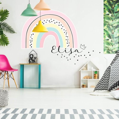 Wall stickers for girls - Rainbow with a name for a little princess
