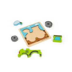 Bigjigs Toys Puzzle de încastru Tractor