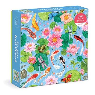 Puzzle Galison Staw z karpiami Koi 1000 elementów