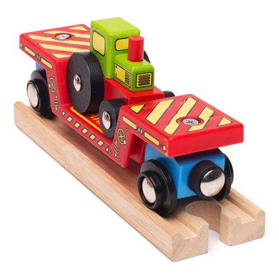 Bigjigs Rail Wagon avec tracteur + 2 rails