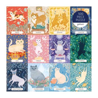 Galison Puzzle Katzen-Tierkreiszeichen 500 Teile