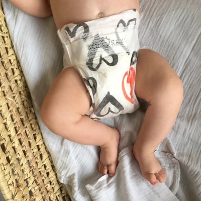 KOLORKY DAY Windeln Einweg Öko, Herz S (3-6 kg) 200 Stück - MONATLICHER VORRAT