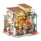 RoboTime Drewniane puzzle 3D Miniatura Domku Kwiaciarnia