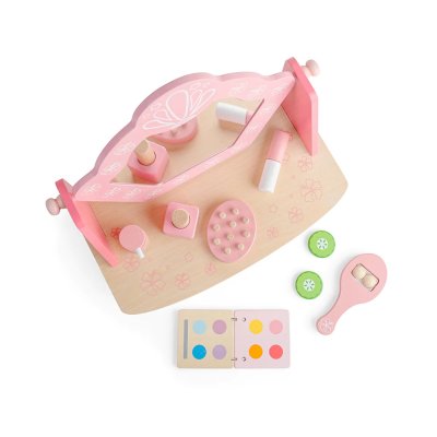 Bigjigs Toys Sminkbord i trä rosa