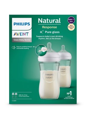 Philips AVENT Natural Response glasflaska 240 ml, 1m+, 2 st