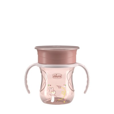 CHICCO Šalica 360 Perfect X s ručkama pink, 12mj+