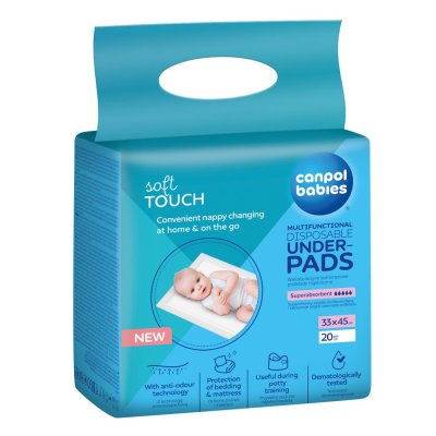 CANPOL BABIES Podkłady higieniczne wielofunkcyjne 33x45 20szt