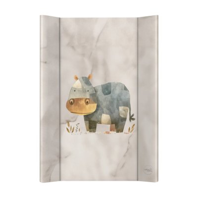 CEBA BABY Wickelauflage 2-seitig mit fester Platte (50x70) Ultra Light Cosy Hippo