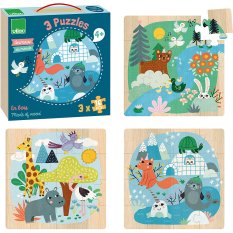Vilac Puzzle en bois Animaux du monde