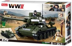 Sluban WWII M38-B0689 Char soviétique T-34/85 2 en 1