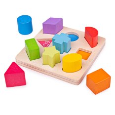 Bigjigs Baby Cubi di legno forme e colori