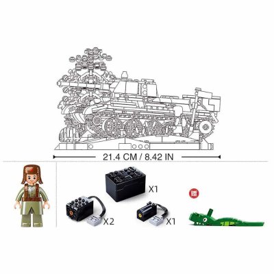 Sluban Power Bricks M38-B7072 R/C T34/76 (1942) Tanque de controlo remoto