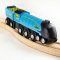 Bigjigs Rail Hölzerne Nachbildung der Mallard Lokomotive + 3 Schienen