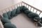 BABYMATEX Nestchen für Babybett Musselin geflochtenes Zopf - grün 200 cm