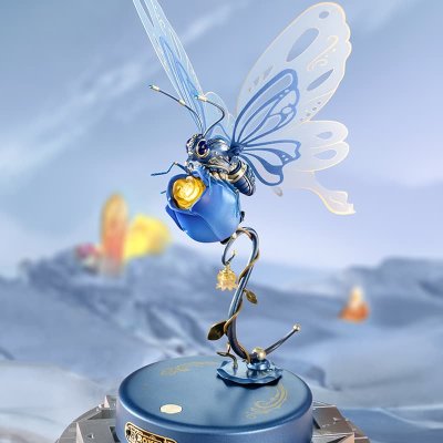 RoboTime Fluture albastru mecanic compus fără carcasă