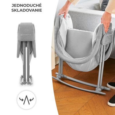 KINDERKRAFT Posteljica 3 v 1 Lovi Grey