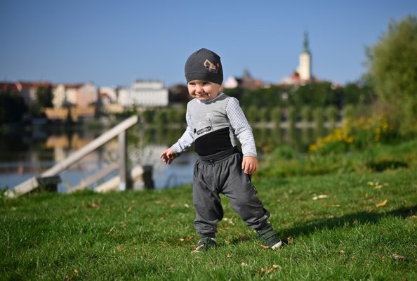 Tanke trenirke Outlast® - temno siva melirana