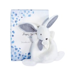 Doudou Pudełko prezentowe niebieskie - mini króliczek 17 cm