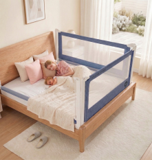 Varovalo za posteljo Monkey Mum® Popular - 150 cm - temno modro - design - razprodaja