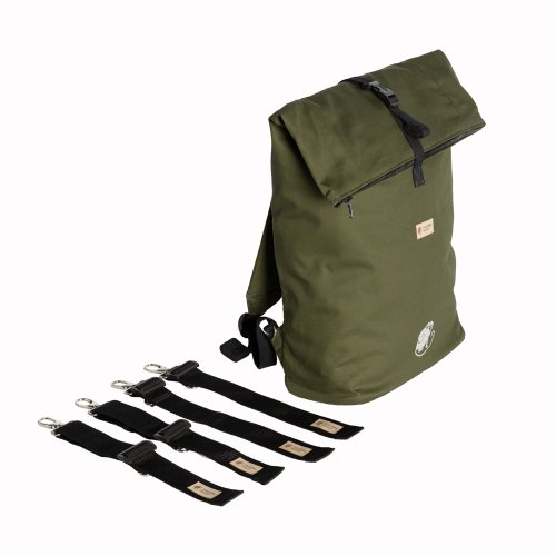 Monkey Mum® Zintegrowany plecak z tkaniny diagonalnej na nosidełko Carrie - Kolory lasu