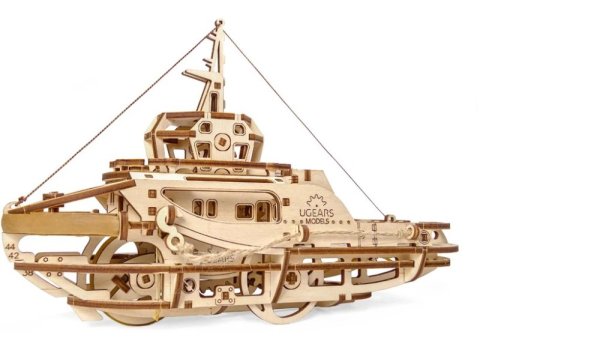 Ugears Drewniane Puzzle Mechaniczne 3D Holownik