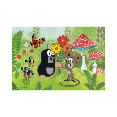 Dino Puzzle Krecik: Uroczystość 2x48 elementów
