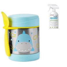 SKIP HOP Zoo Thermoskanne für Essen mit Löffel/Gabel Shark 325 ml, 3+ + AQUAINT 500 ml