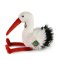 Rappa Plush Stork Bird 39 cm ECO-FRIENDLY