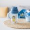 CANPOL BABIES Kubek niekapiący ze słomką i wagą 270 ml Bonjour Paris niebieski, 6m+